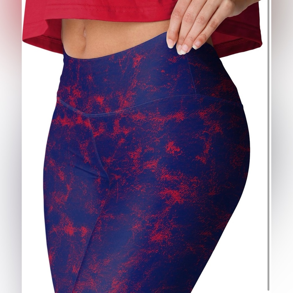 FOCO Women's NY Giants NFL Ladies Team Color Cloud Leggings new with tags. - Picture 3 of 6